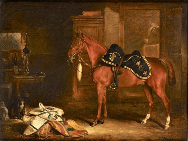 Christmas Card | 14th Hussars Charger and Hound