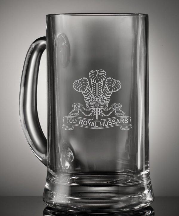 Glass Tankard - 10th Royal Hussars (PWO)