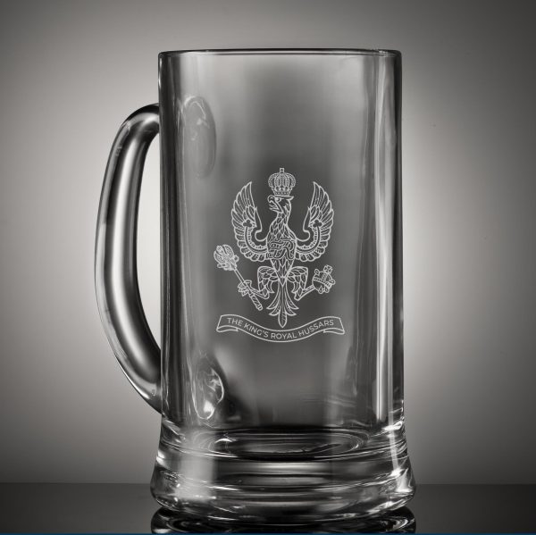 Glass Tankard - King's Royal Hussars